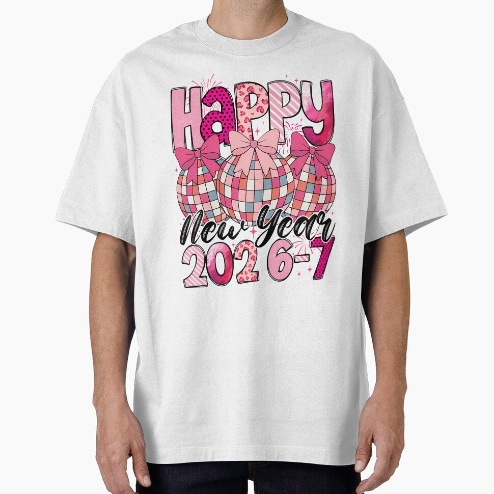 Happy New Year 202-67 Meme Cute Coquette Pink Bow Disco Ball by TalalosART