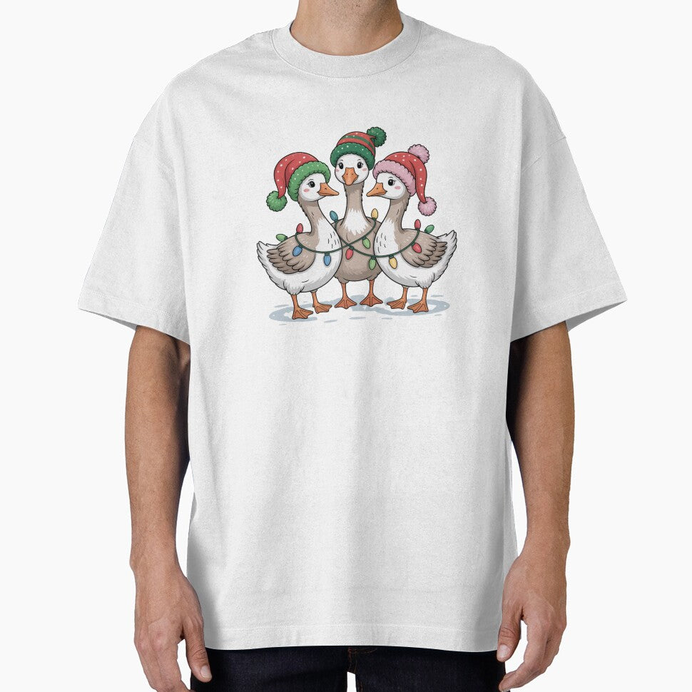 Christmas Goose T-Shirt by NicolasGlowArt
