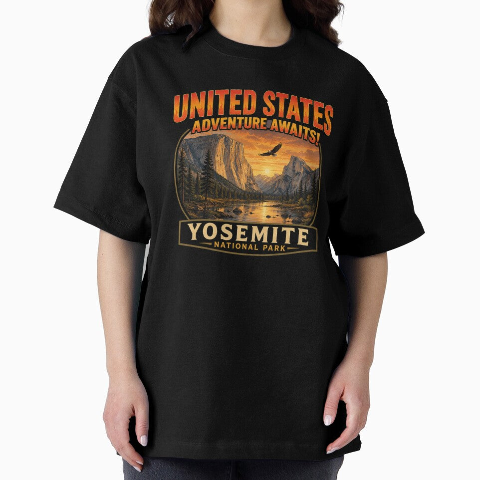 Yosemite National Park Vintage Sunset Adventure Retro Hiking Design by MerlinWear
