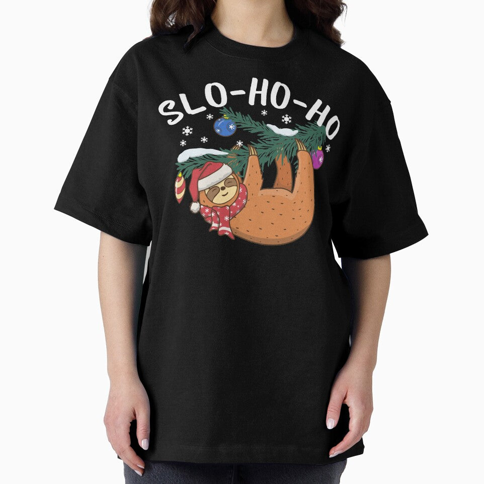 Slo Ho Ho Sloth Christmas Santa Cute and Funny Lazy Sloths Lover Xmas Gift by alenaz