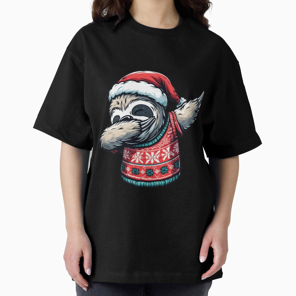 Dabbing Sloth with Santa Hat by HeadTurningArt