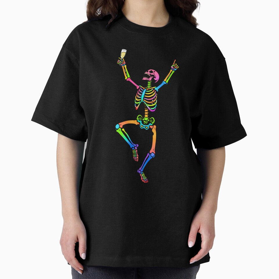 Party Weekend Skeleton – Friday Night Celebration Aesthetic Art by ColorSplash123