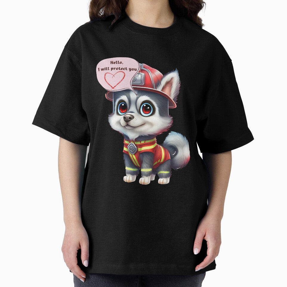Firefighter, i will protect you, husky by HarriPaloma