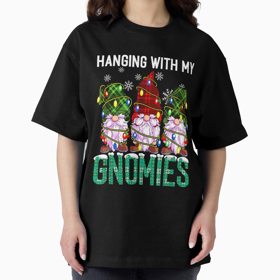 Hanging With My Gnomies Xmas Lights Gnome Funny Christmas by TGMerwin