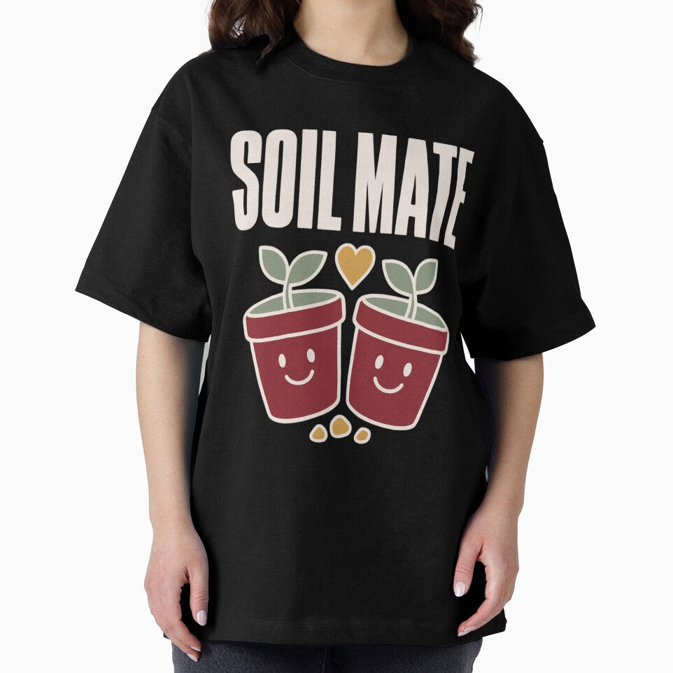 Soil Mate Funny Gardening Pun Shirt | Gardener Gift Garden Humor Plant Lover by StickyGuys