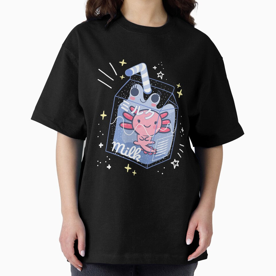 Kawaii Anime Axolotl Pastel Goth Strawberry Milk by OldDesigner
