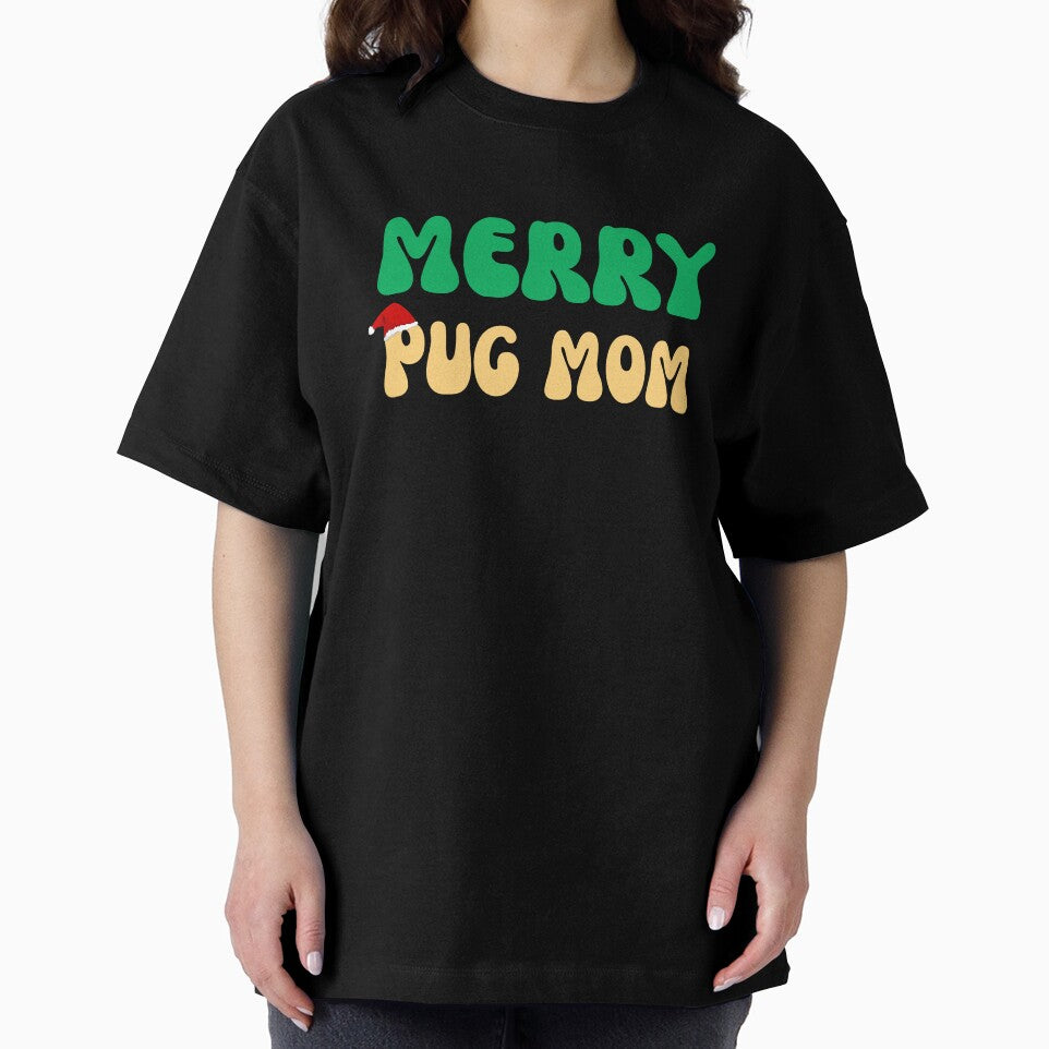 Retro Merry Pug Mom Christmas Puppy Dog Gift by mumchaosdesigns