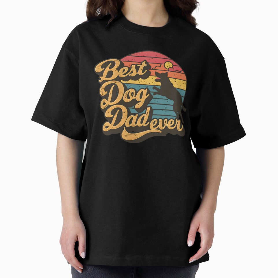 Vintage Best Dog Dad Ever Funny Father's Day by cimibaka25