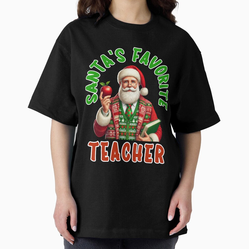 Santa's Favorite Teacher Christmas Shirt – Festive Holiday Gift for Educators by BlankCanvasHaHa