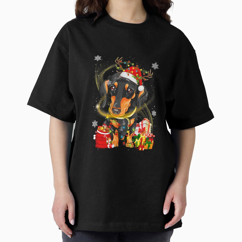 Dachshund Dog Reindeer Santa Christmas by deanba81741