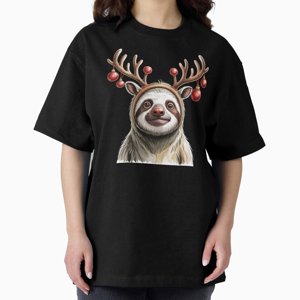 Christmas Sloth with Antlers by jkrphoto