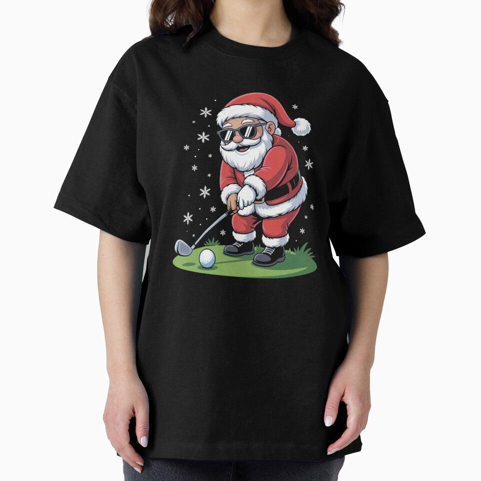 Funny Santa Golfing Christmas for Holiday Golf Lovers by snowry