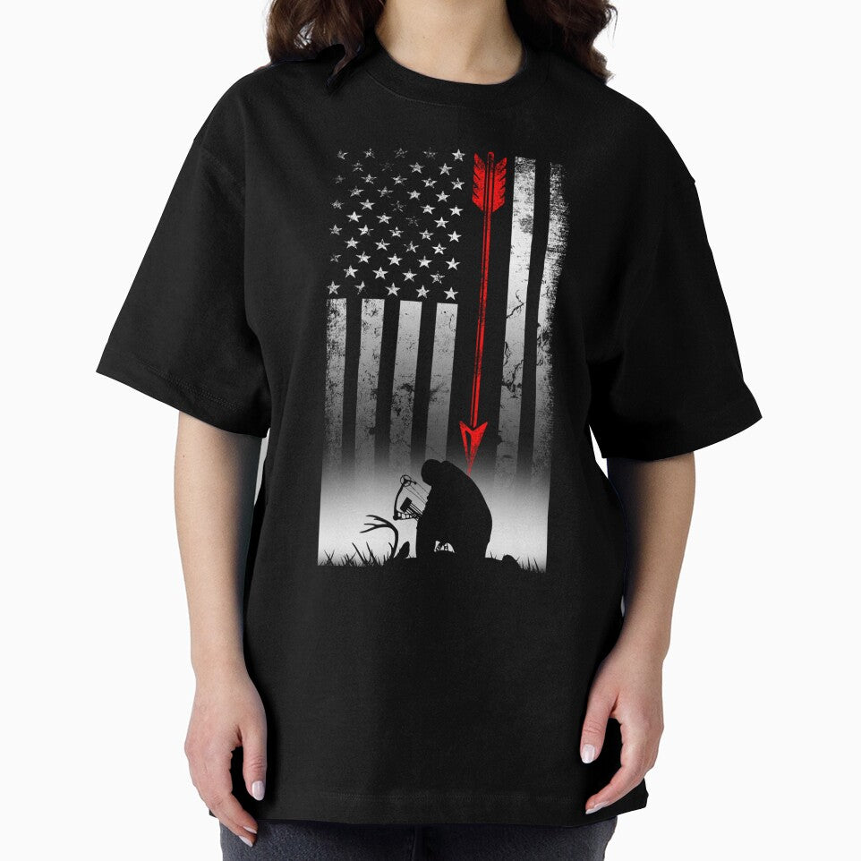 Bow deer hunting American flag gift for Bow hunting by taaddison50