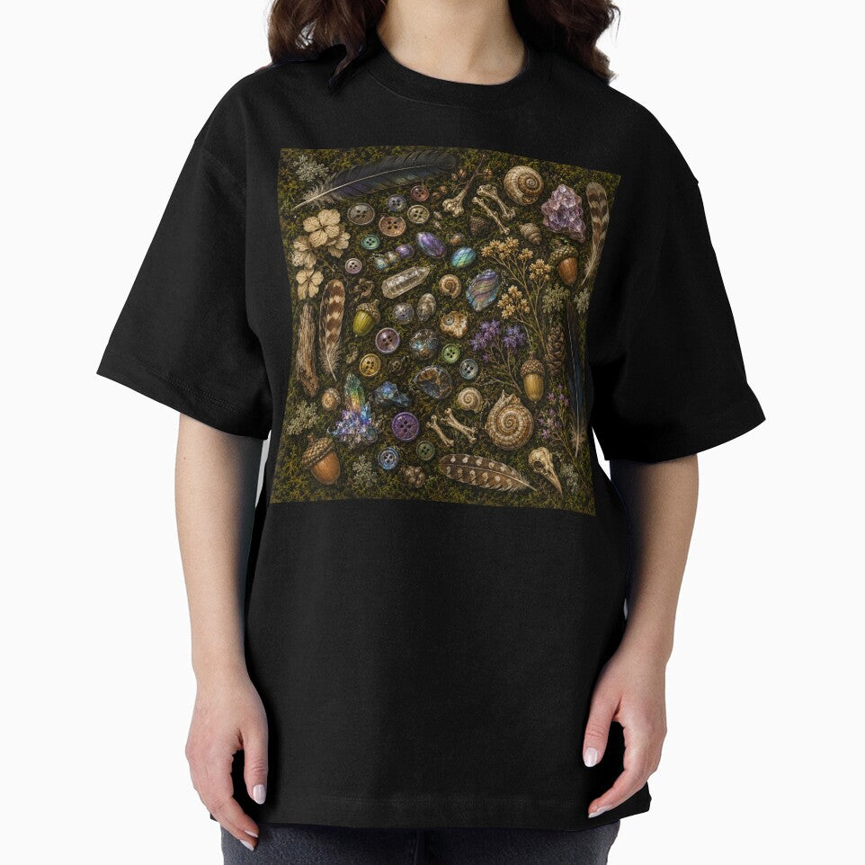 Goblincore Hoard Collection – Beautiful Treasure Flat Lay Nature Art | Goblincore Collector Gift by irfanshikh