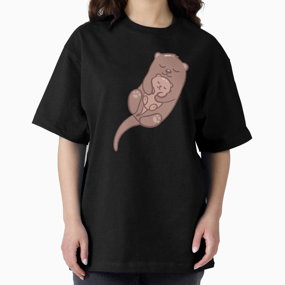 Kawaii Otter Parent and Baby (Mom or Dad) by sunburstdesigns