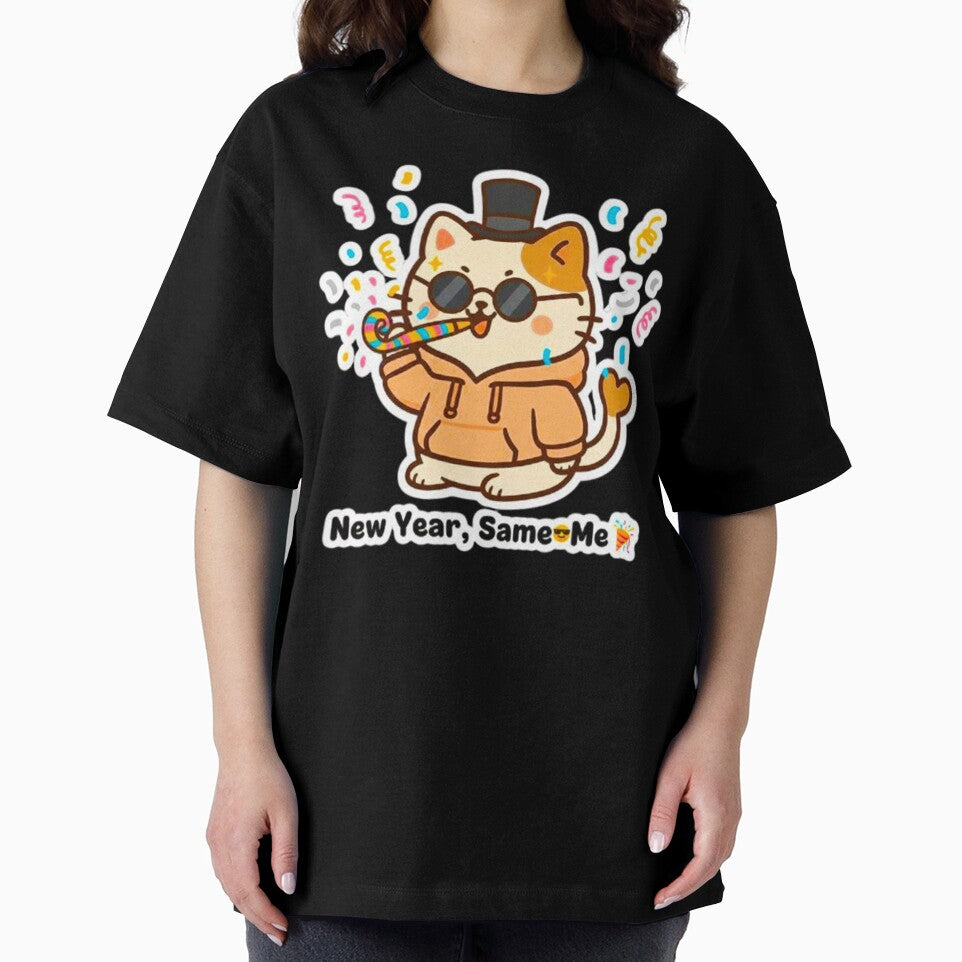"New Year, Same Mochi" - Kawaii Paw Festive Design by MT-Hub | Art for Every Soul