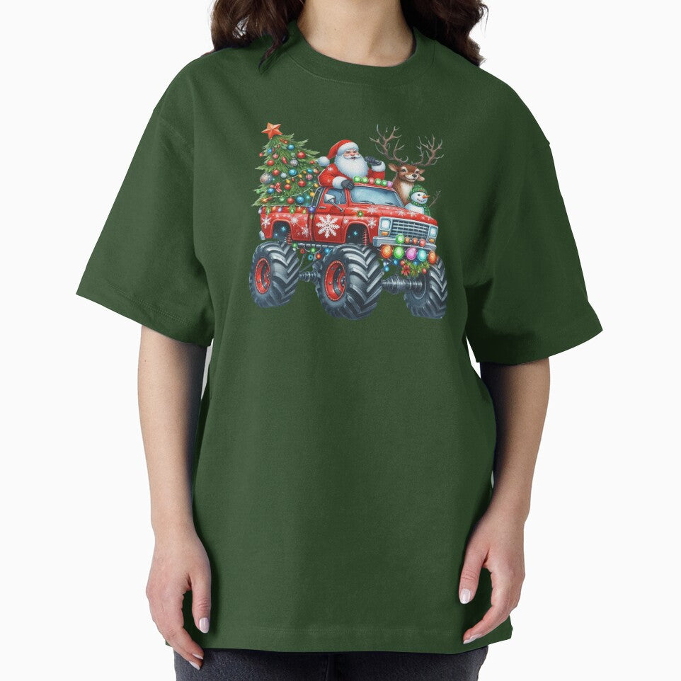 Monster Truck Christmas Santa Reinder Trucks for Boys by SarahFinnDesign