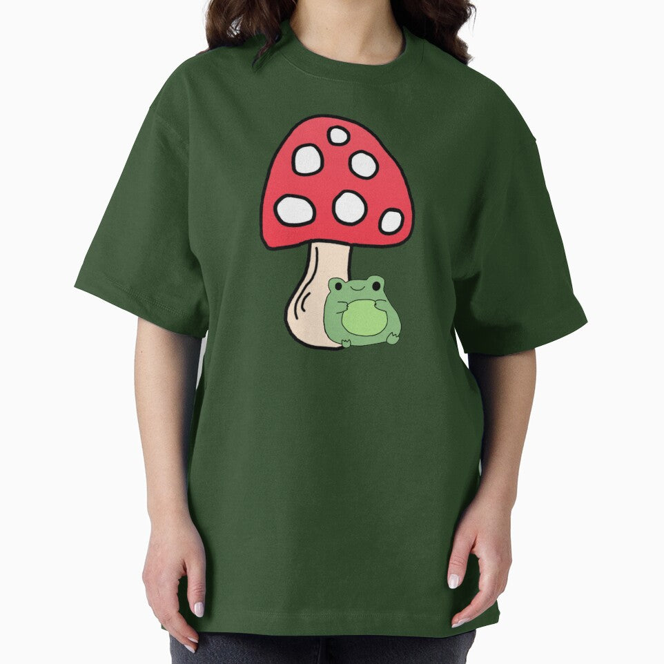 Mushroom and Frog Sticker by Cosmic Detour