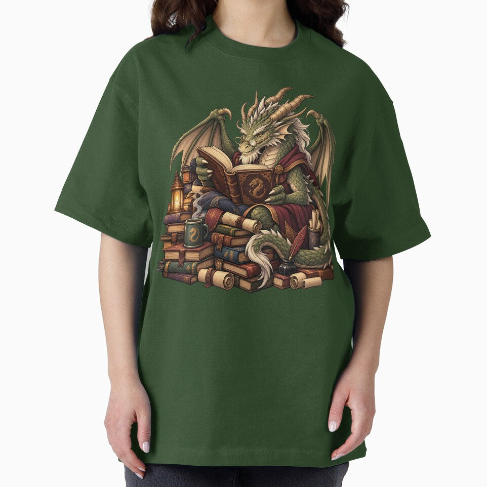 Dragon Librarian – Wise Fantasy Dragon Book Lover by GuildofDetours