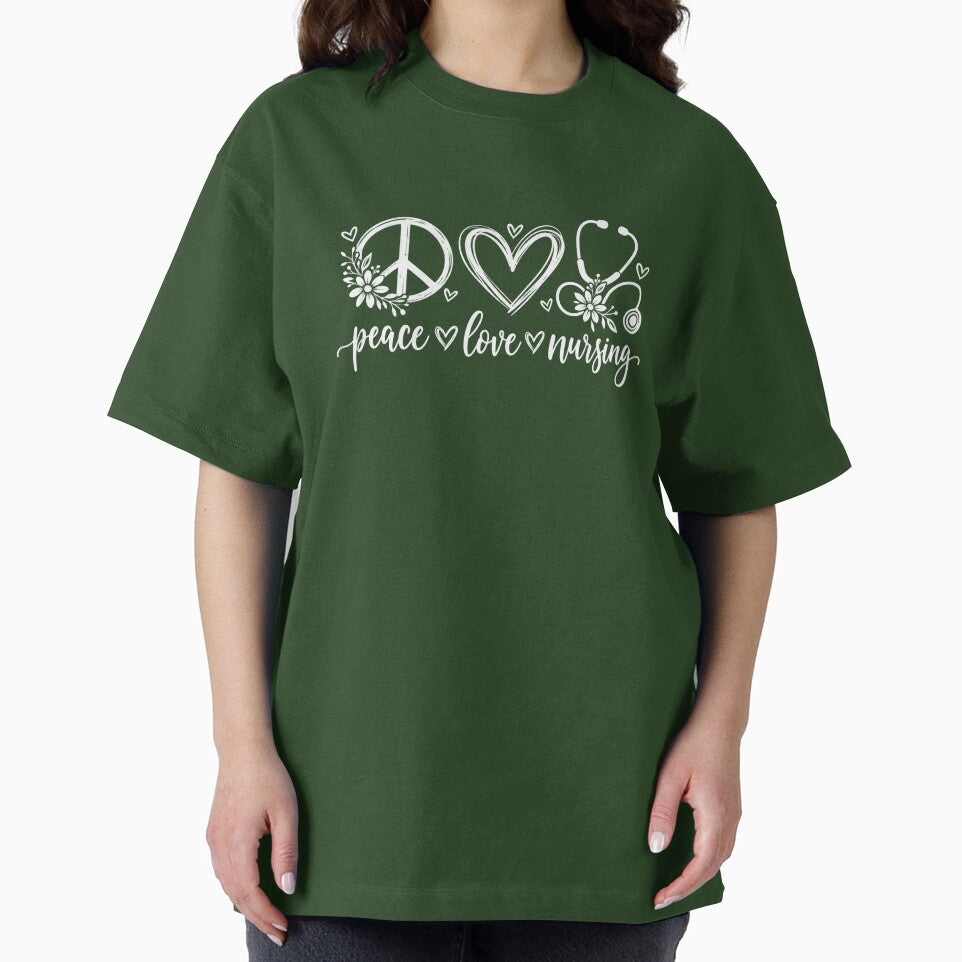 Peace Love Nursing White Nurse Stethoscope Graphic by CG Studio