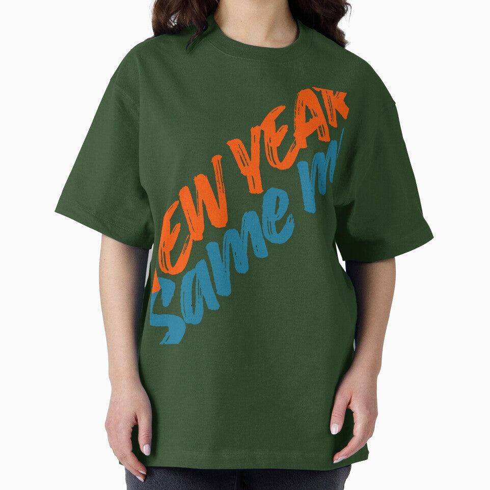 New Year Same Me – Funny Anti New Year Quote Design by Fitness By Tucker