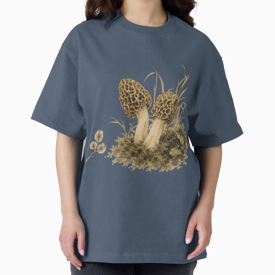 Wild Morel Mushroom Botanical Art by 63Hotpeppers