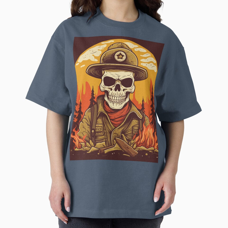 Skull Firefighter in a Wildfire by ChelaDesigns