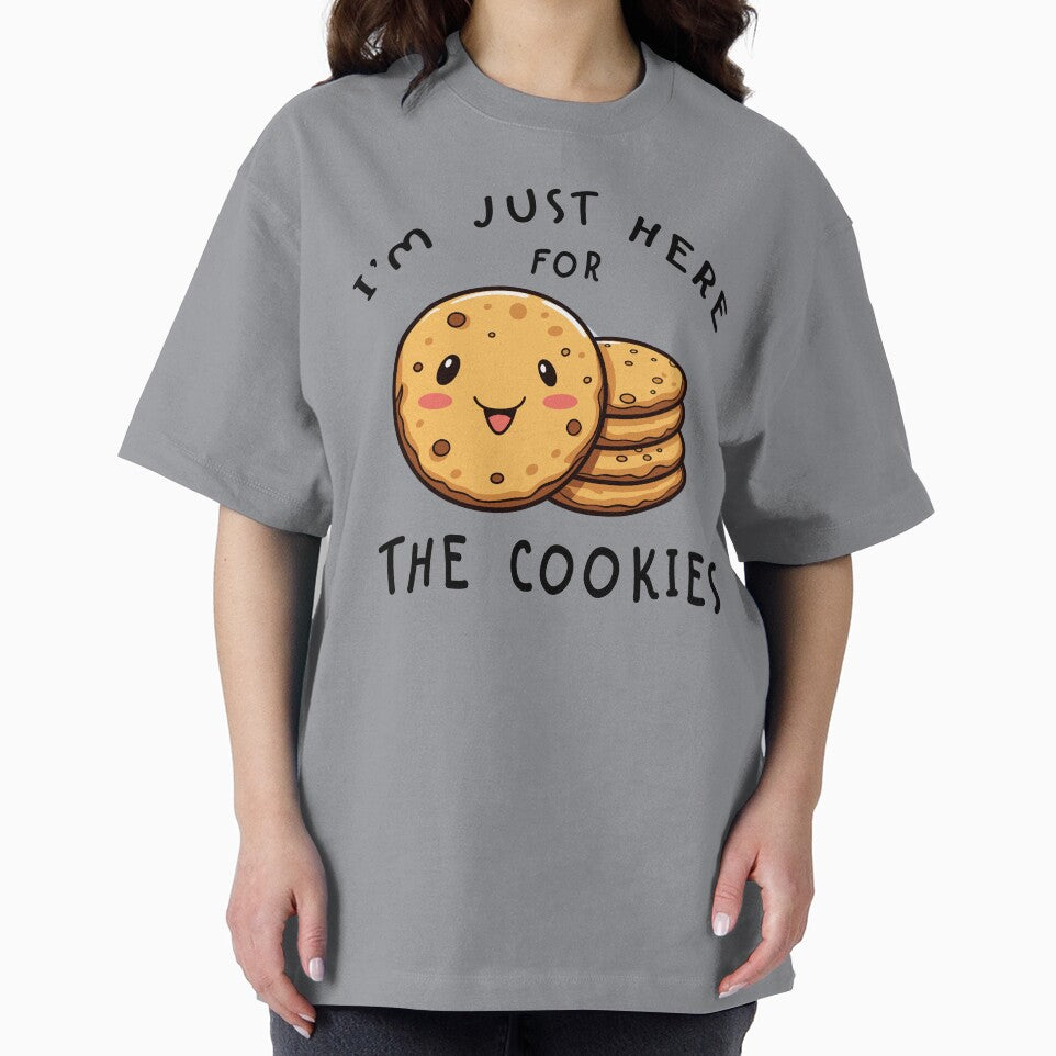 I'm Just Here For The Cookies,Cute Kawaii Chocolate Chip Cookie by GirlGlowGraphic