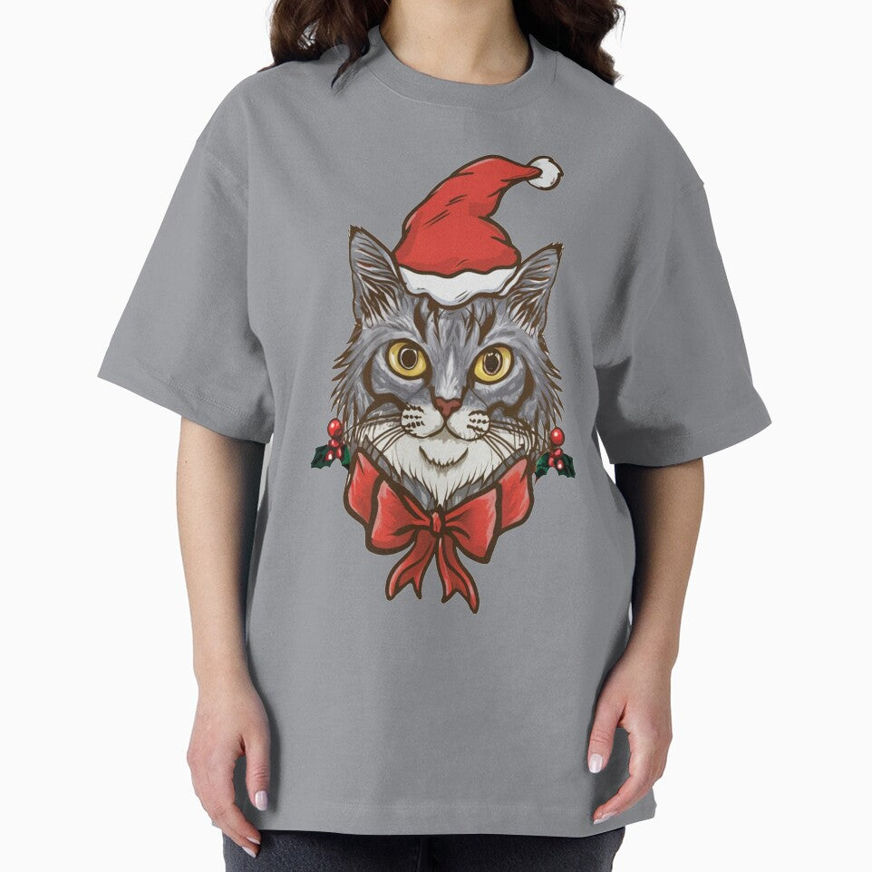 Funny Christmas Hat Cat, Gift Idea by tawscolors