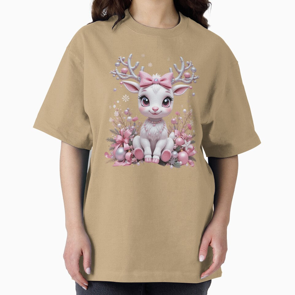 Magical Pink Reindeer Charm – Whimsical Holiday Cutie in Festive Pastel Style by PixelVibe782