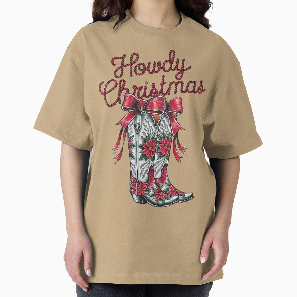 Howdy Christmas Cowboy Coquette, Western Christmas Boots by Creative-Hearts