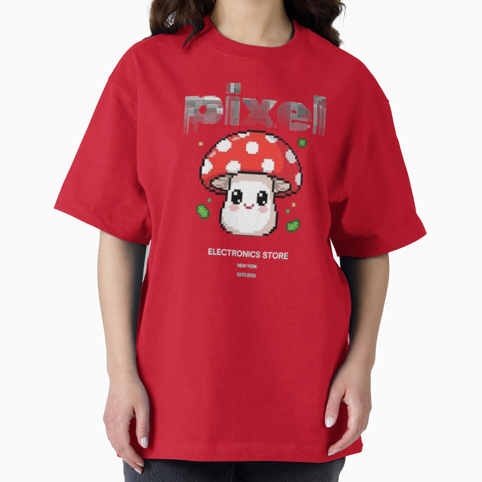 Cute Pixel Art Mushroom – Kawaii Retro Pixel Design for Stickers & T-Shirts by jeamsarts