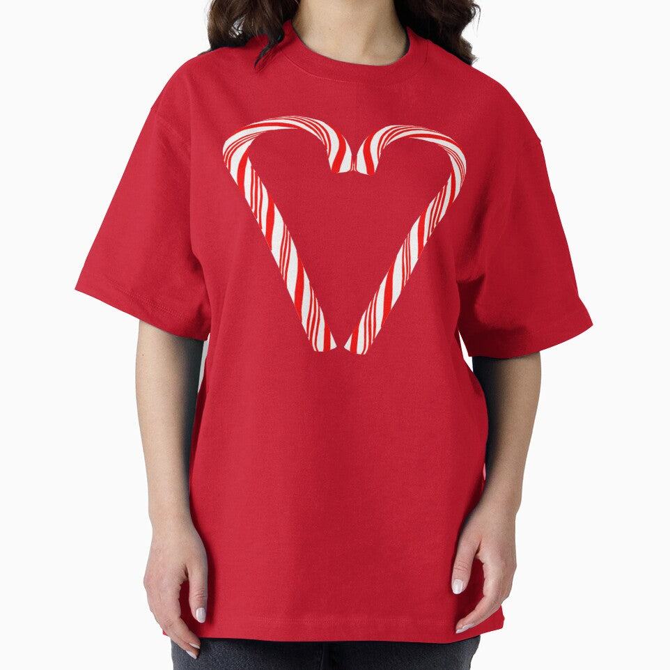 Peppermint Christmas Candy Cane Heart by Deborah Camp