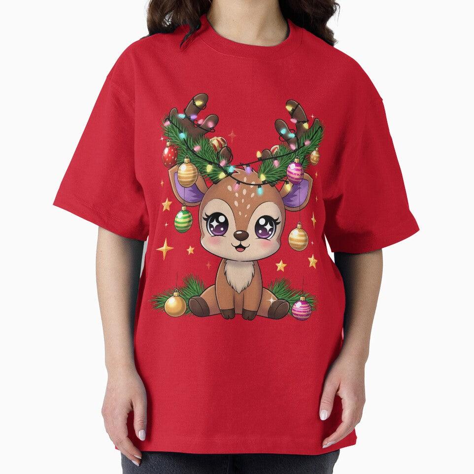 Cute Christmas Reindeer with Ornaments and Lights by Lydatrend Fashion