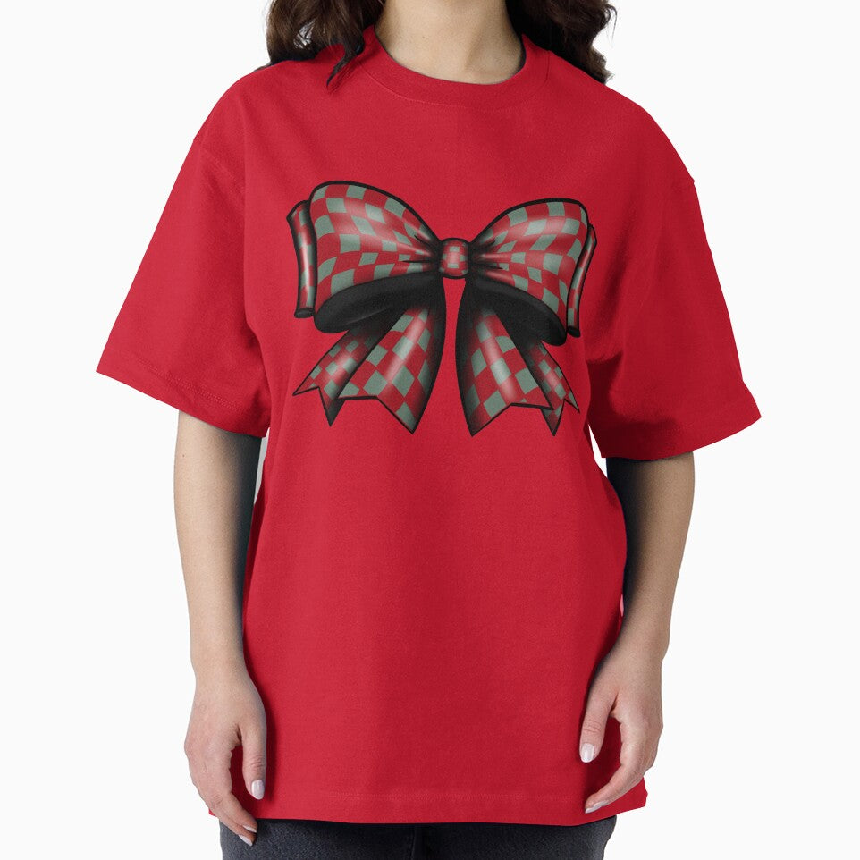 Red and green plaid bow by Emendi