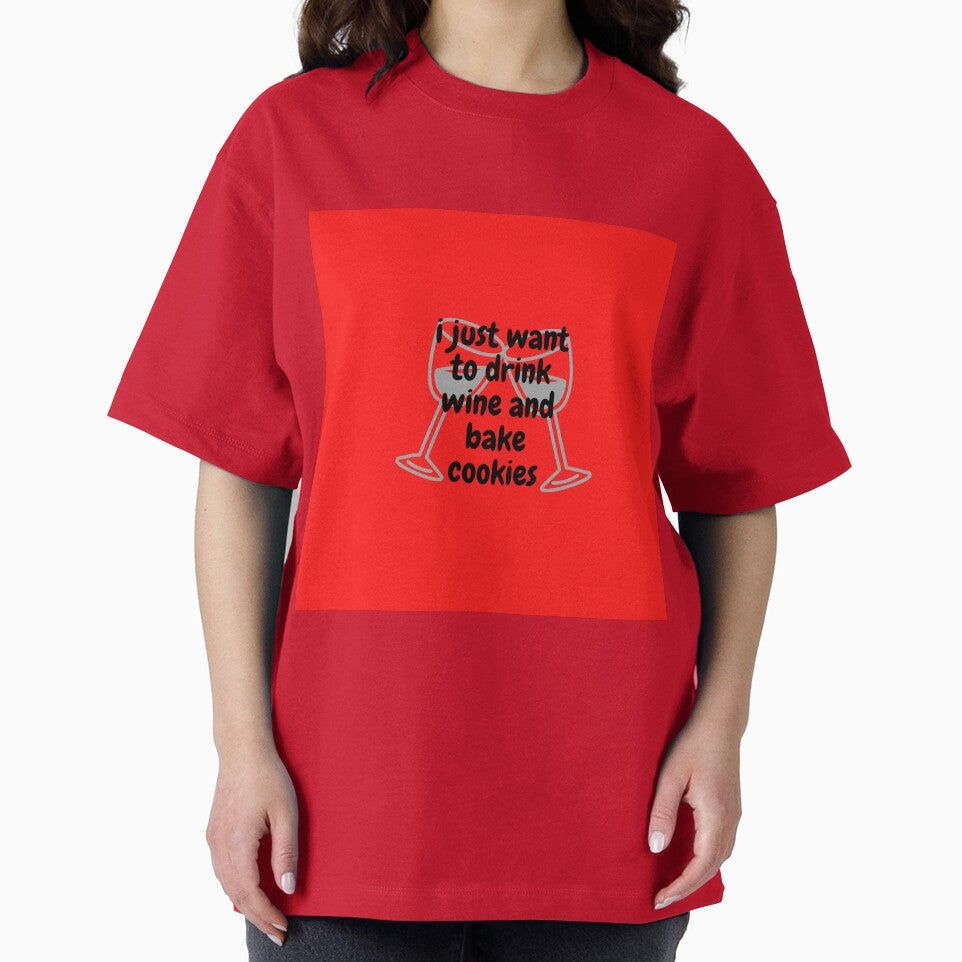 drink, cookies, christmas, wine, fan art, I Just Want To Drink Wine And Bake Cookies Essential T-Shirt by BShop20 – Cute Funny Tees & Gifts