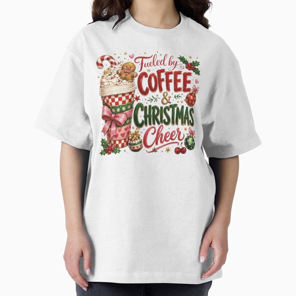 Fueled by COFFEE & CHRISTMAS Cheer - Festive Gingerbread Latte Design by CreativeNest Prints