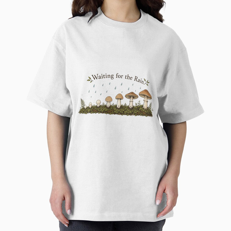 Waiting for the Rain Mushroom | Funny Mushroom Foraging Gift | Mycology Lover Design by SimplePoDesign