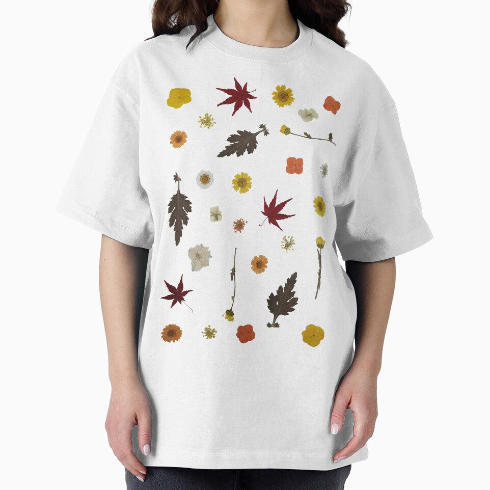 Autumn Flowers and Leave - Cottagecore Nature Pattern by Hedovuiggu