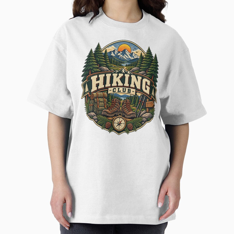 Hiking Club Vintage Mountain Trail Outdoor Adventure Design by RobertArt08