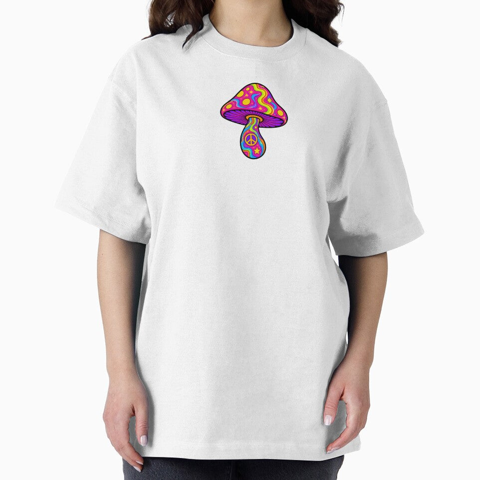 Psychedelic Mushroom – Retro Peace Vibes – Colorful Mushroom by design-rebell