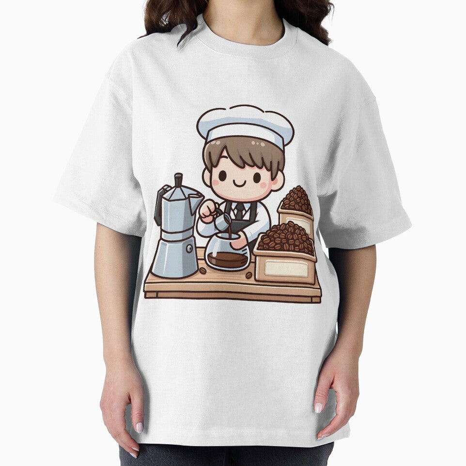 Kawaii Barista With A Coffee Pot Hat by CanvasCutie