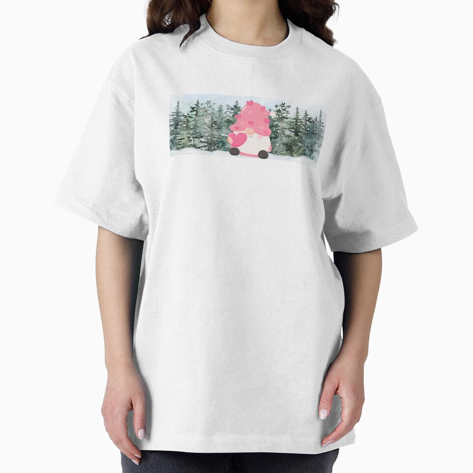 Cute pink Gnome winter Christmas magic design by TrusteeDesign