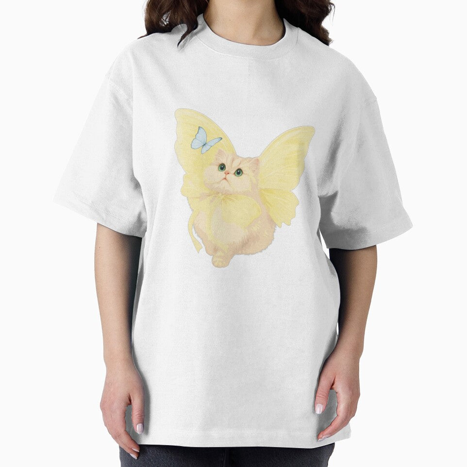 Yellow Fairy Cat Tee by AlenJaclenee