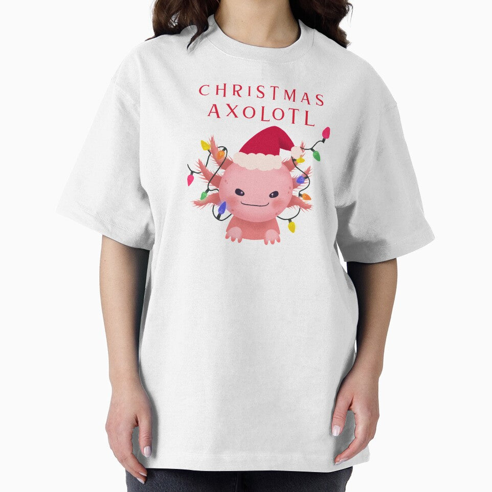 Smiling Christmas axolotl by Dvzshirts