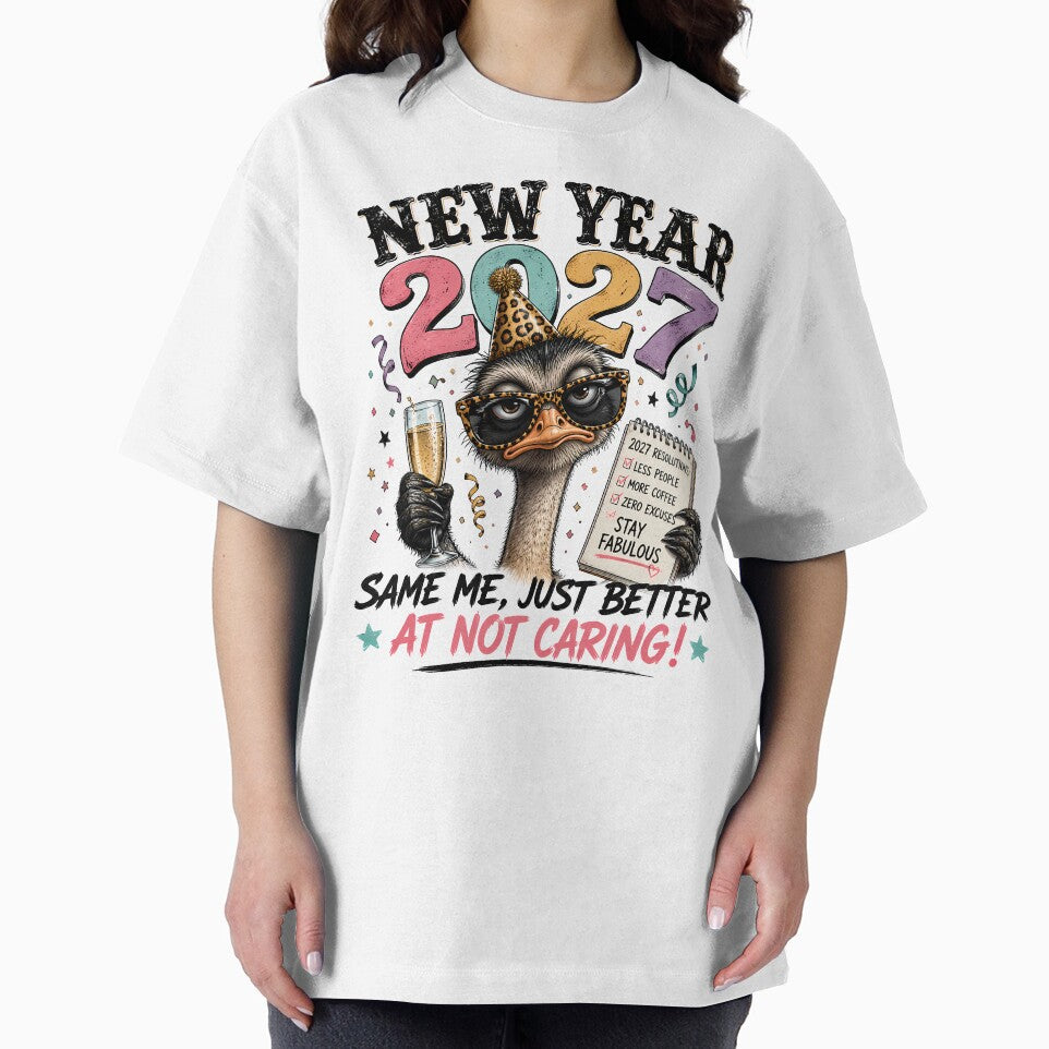 New Year Funny Coffee Ostrich by madebymayberry