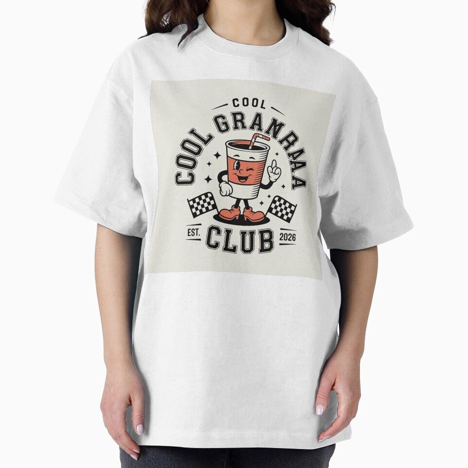 Cool Grandma Club Retro Drink Cartoon Design by TobyWhitmore