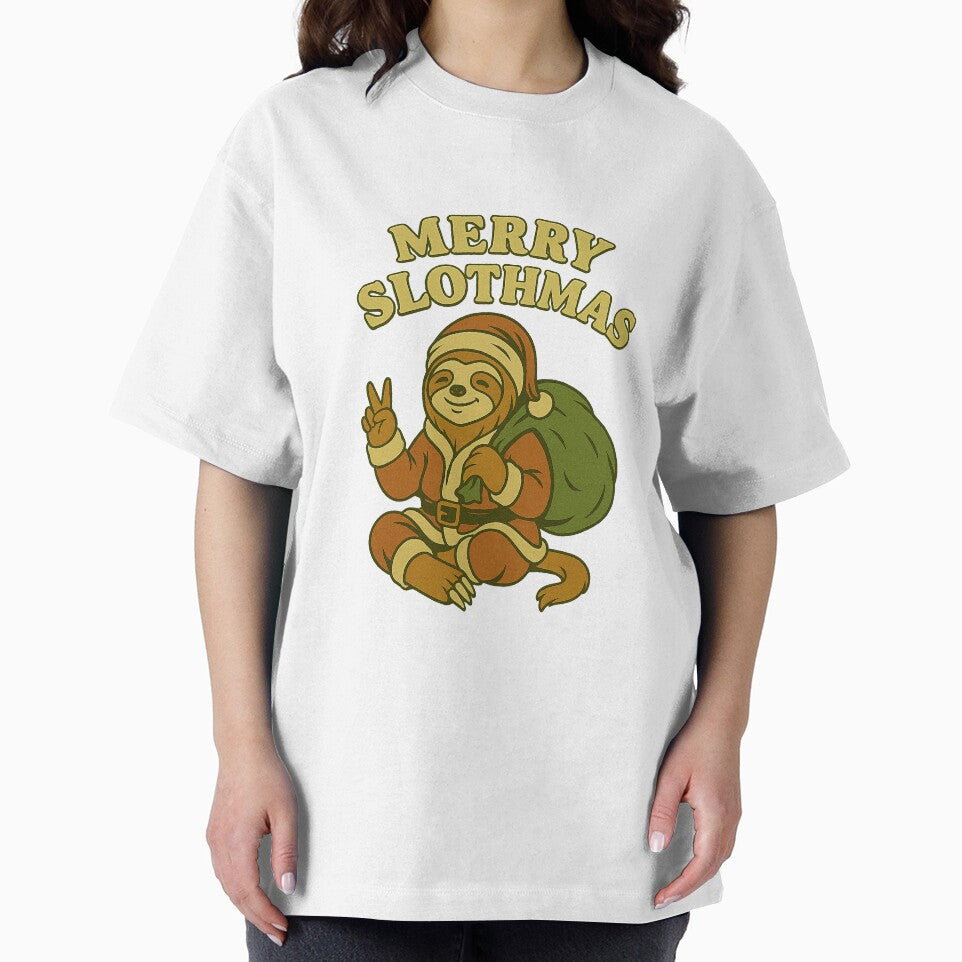 Merry Slothmas – Funny Santa Sloth Holiday Design by SilknMarble
