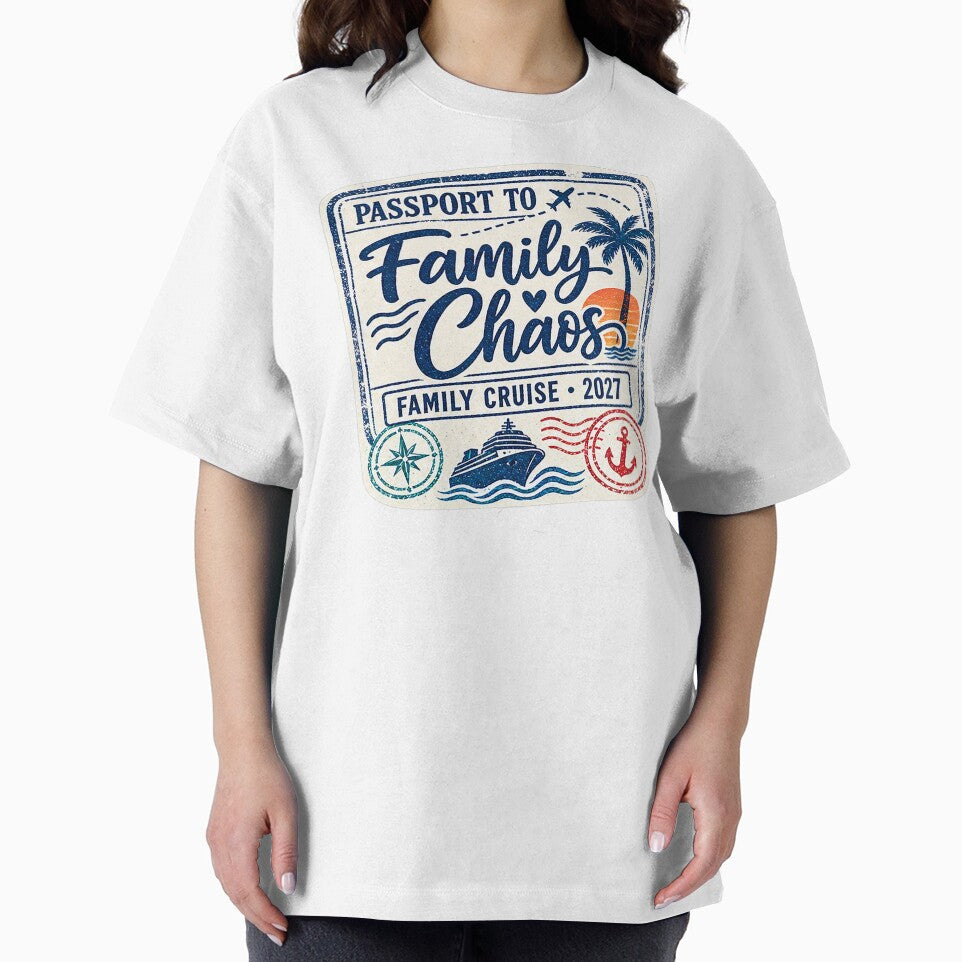 TRAVEL COLLECTION - FAMILY CRUISE - PASSPORT - IMMIGRATION STAMP - HOTEL STICKER TAG • 2027 - FAMILY CHAOS CRUISE by WheelieGdArt