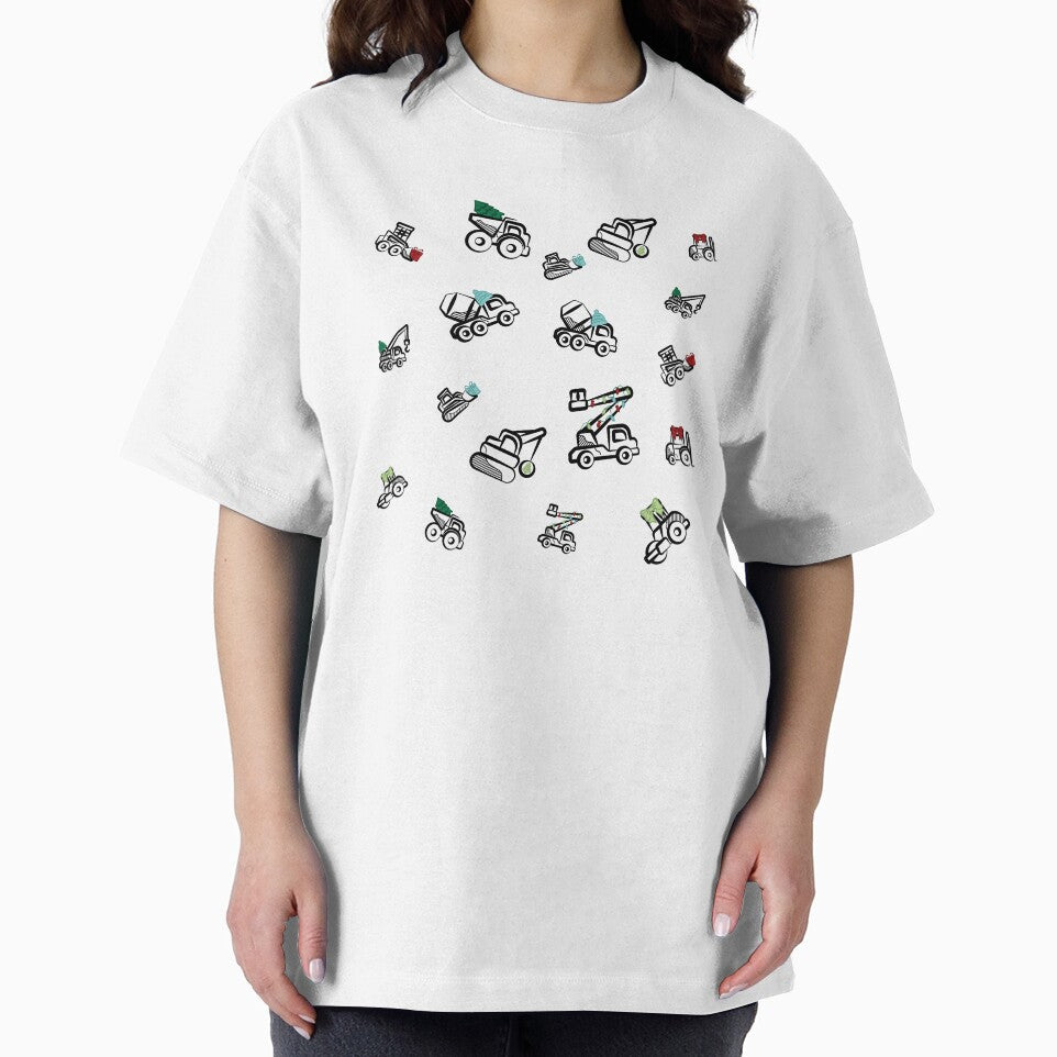Oh Christmas Trucks - Black Outline by Holly Norine Design